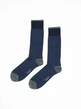 Royal Blue Striped Socks