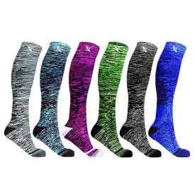 Space Dye Compression Socks (6-Pairs)