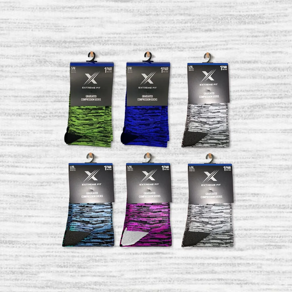 Space Dye Compression Socks (6-Pairs)