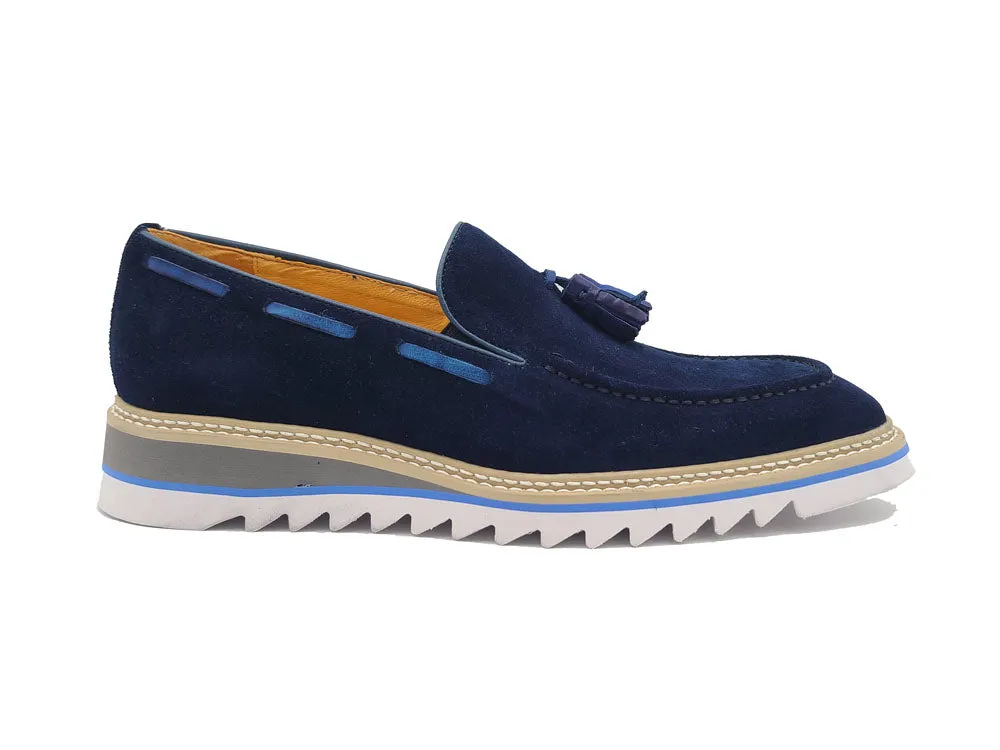 Venetian Suede Loafer with Calfskin Tassel