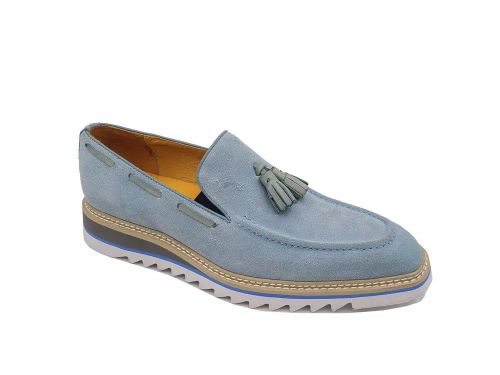 Venetian Suede Loafer with Calfskin Tassel