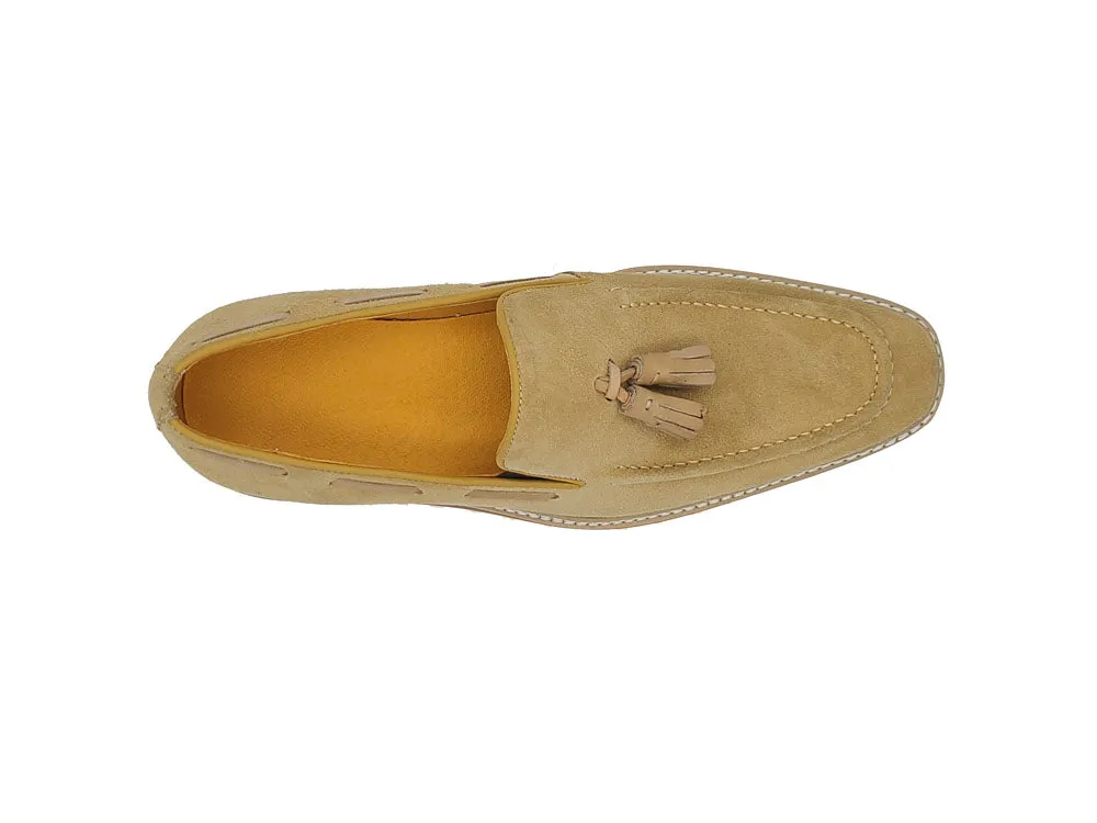 Venetian Suede Loafer with Calfskin Tassel