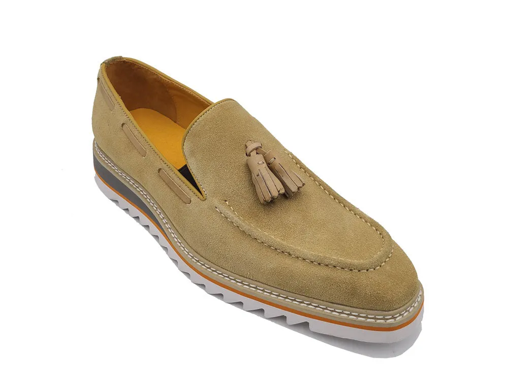 Venetian Suede Loafer with Calfskin Tassel