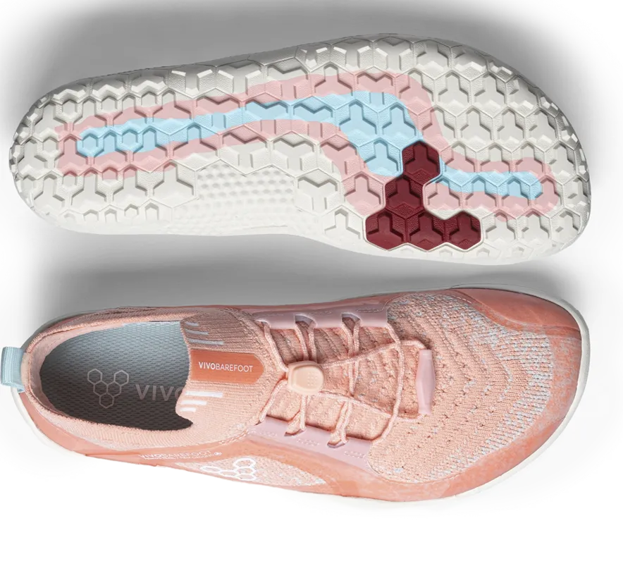 Vivobarefoot Women's Primus Trail Knit FG Peach Melba