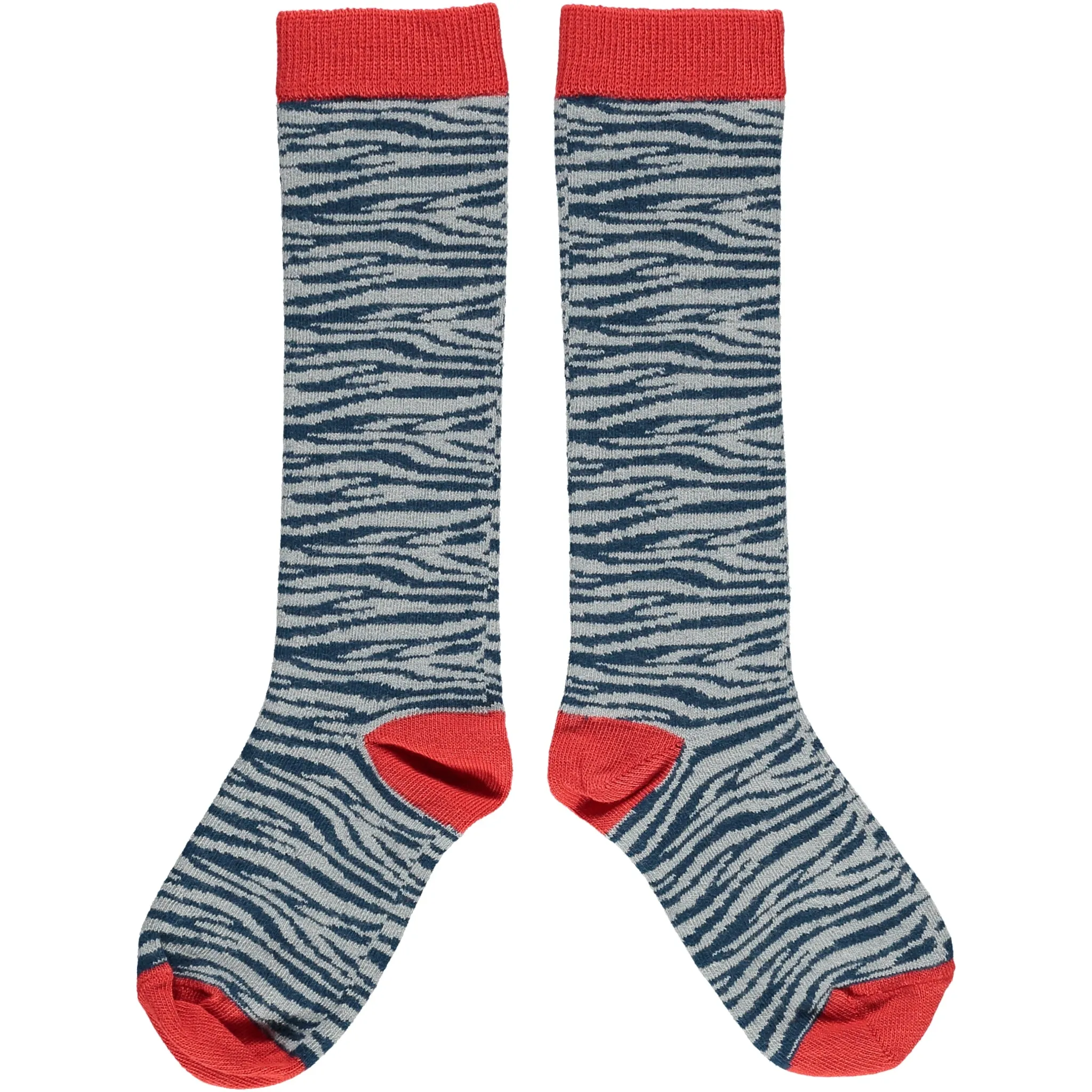 Zebra Print Kids' Cotton Knee Socks - AGE 2-4 YEARS ONLY